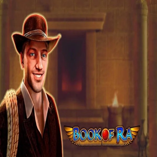 Book of Ra slot logo by Greentube at Book of Slots