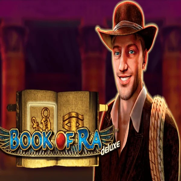 Book of Ra Deluxe slot visual from Novomatic available on book-of.eu
